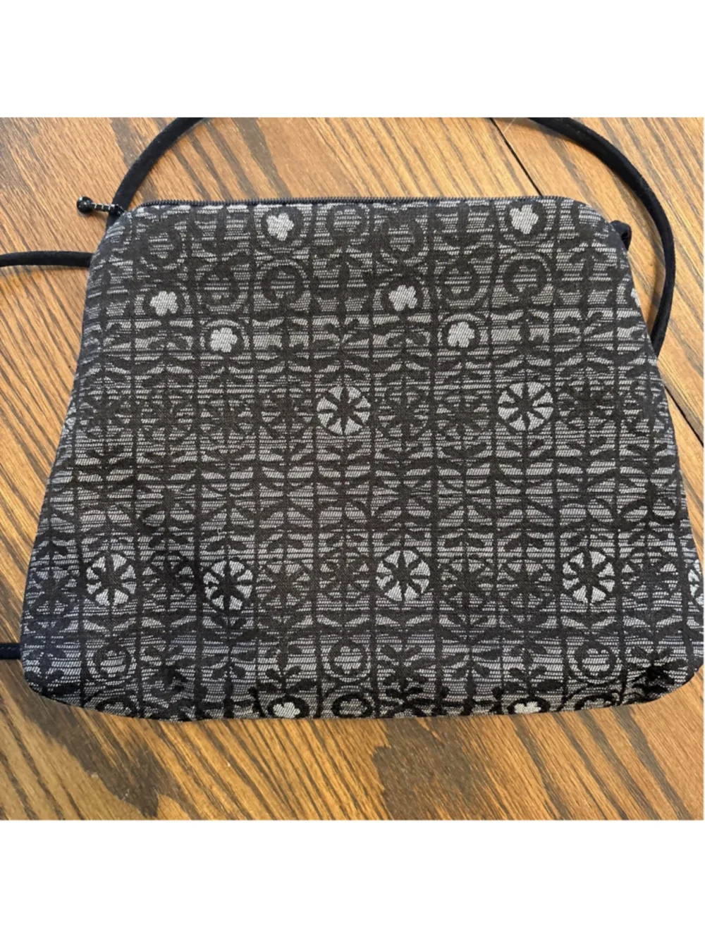 Maruca Design Pocket Bag Crossbody Zip Closure black/gray made in USA